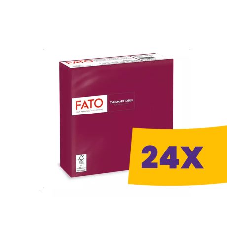 FATO Smart Table bordó színű szalvéta, 33x33cm, 2 rétegű 50 lapos (Karton - 24 csomag)