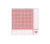 FATO Star mintás szalvéta Shabby Red - 2 rétegű, 38x38cm, 40 lap (Karton - 24 csomag)