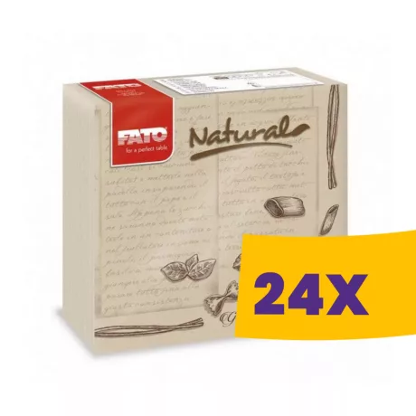 FATO Star mintás szalvéta Natural Pasta - 2 rétegű, 38x38cm, 40 lap (Karton - 24 csomag)