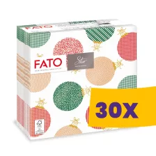   FATO Star karácsonyi mintás szalvéta Bubble Gold - 2 rétegű, 38x38cm, 40 lap (Karton - 30 csomag)