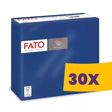 FATO Star szalvéta Sötétkék - 2 rétegű, 38x38cm, 40 lap (Karton - 30 csomag)