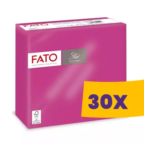 FATO Star szalvéta Fuxia - 2 rétegű, 38x38cm, 40 lap (Karton - 30 csomag)