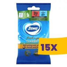   Zewa Classic nedves kéz- és arctörlő kendő 10db (Karton - 15 csomag)