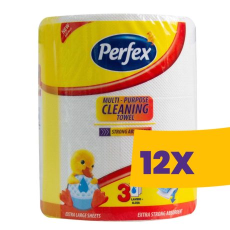 Perfex Multi Purpose törlőpapír - 3 rétegű (Karton - 12 tekercs)