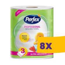   Perfex Professional papírtörlő - 3 rétegű (Karton - 8 tekercs)