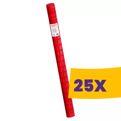 FATO asztalterítő tekercs Damask Piros - 120cm, 7m (Karton - 25 tekercs)