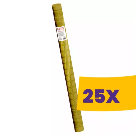 FATO asztalterítő tekercs Damask Arany - 120cm, 7m (Karton - 25 tekercs)