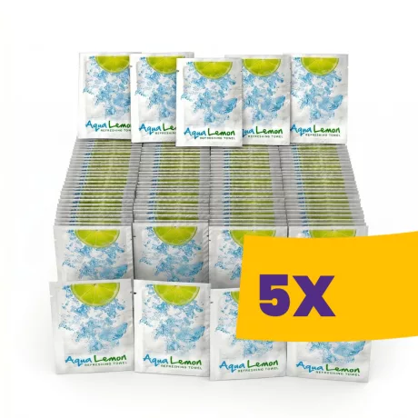 FATO Aqua Lemon éttermi nedves kéztörlő 100db (Karton - 5 csomag)