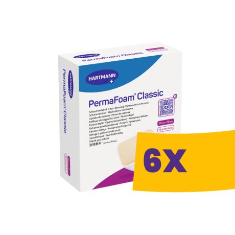 Hartmann PermaFoam Classic habszivacs kötszer 10x10cm 10db (Karton - 6 csomag)