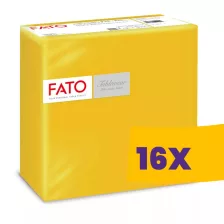   FATO Airlaid szalvéta Sárga - 1 rétegű, 40x40cm, 50 lap (Karton - 16 csomag)