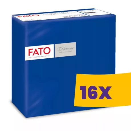 FATO Airlaid szalvéta Sötétkék - 1 rétegű, 40x40cm, 50 lap (Karton - 16 csomag)