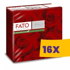   FATO Airlaid mintás szalvéta Rosa Red - 1 rétegű, 40x40cm, 50 lap (Karton - 16 csomag)
