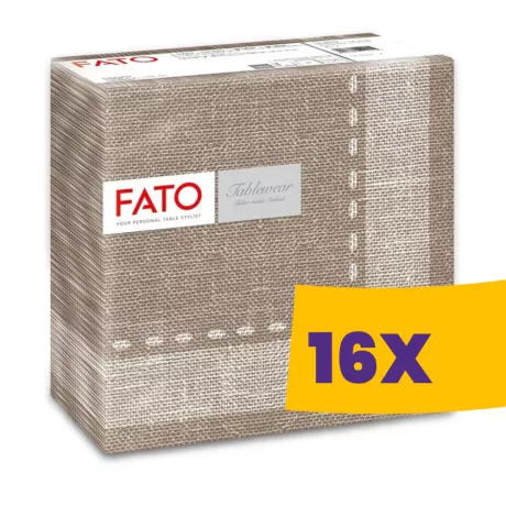 FATO Airlaid mintás szalvéta Cachemire Coffee - 1 rétegű, 40x40cm, 50 lap (Karton - 16 csomag)