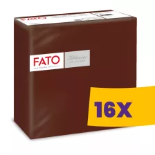   FATO Airlaid szalvéta Kakaó - 1 rétegű, 40x40cm, 50 lap (Karton - 16 csomag)