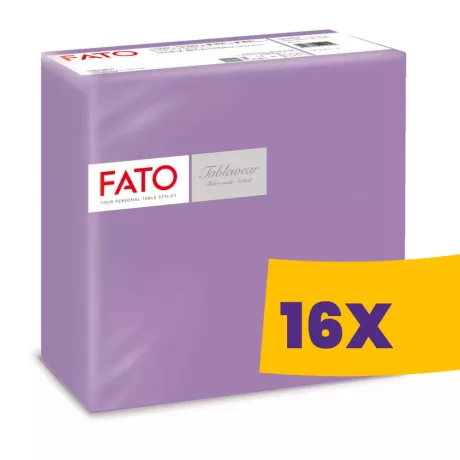 FATO Airlaid szalvéta Lila - 1 rétegű, 40x40cm, 50 lap (Karton - 16 csomag)