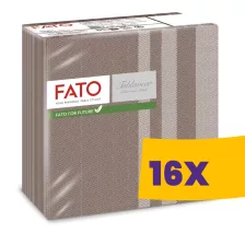   FATO Airlaid mintás szalvéta Tweed Chocolate - 1 rétegű, 40x40cm, 50 lap (Karton - 16 csomag)