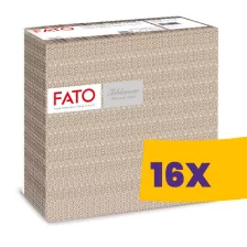   FATO Airlaid mintás szalvéta Lace Hazelnut - 1 rétegű, 40x40cm, 50 lap (Karton - 16 csomag)
