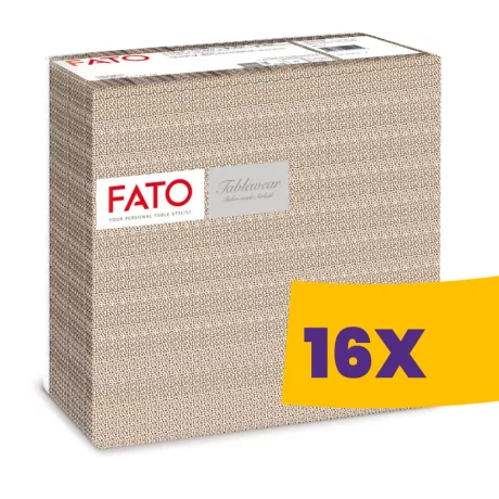 FATO Airlaid mintás szalvéta Lace Hazelnut - 1 rétegű, 40x40cm, 50 lap (Karton - 16 csomag)