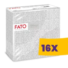   FATO Airlaid mintás szalvéta Mosaic Silver - 1 rétegű, 40x40cm, 50 lap (Karton - 16 csomag)