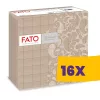 FATO Airlaid mintás szalvéta Drops Hazelnut - 1 rétegű, 40x40cm, 50 lap (Karton - 16 csomag)