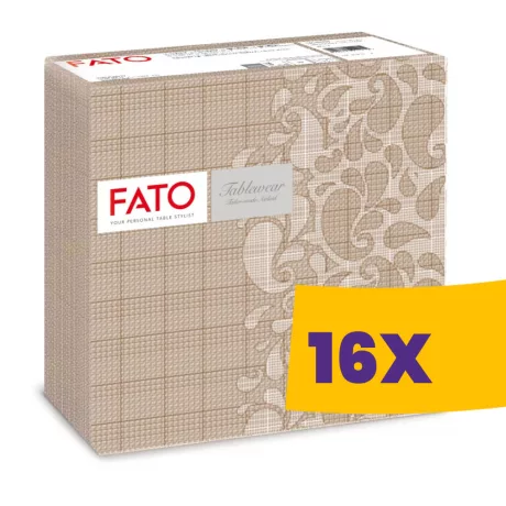 FATO Airlaid mintás szalvéta Drops Hazelnut - 1 rétegű, 40x40cm, 50 lap (Karton - 16 csomag)