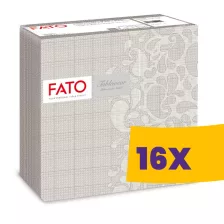   FATO Airlaid mintás szalvéta Drops Dove Grey - 1 rétegű, 40x40cm, 50 lap (Karton - 16 csomag)