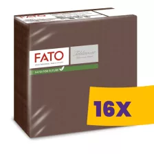   FATO Airlaid mintás szalvéta Shade Chocolate - 1 rétegű, 40x40cm, 50 lap (Karton - 16 csomag)