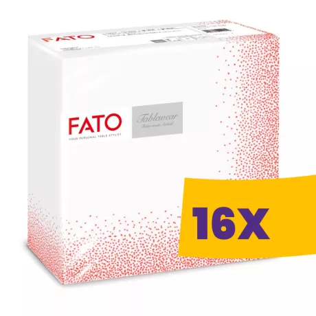 FATO Airlaid mintás szalvéta Puntini Red - 1 rétegű, 40x40cm, 50 lap (Karton - 16 csomag)