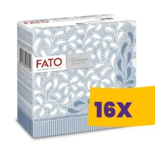   FATO Airlaid mintás szalvéta Botanic Blue - 1 rétegű, 40x40cm, 50 lap (Karton - 16 csomag)