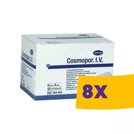 Hartmann Cosmopor I.V. kanülrögzítő steril 6x8cm 50db (Karton - 8 csomag)