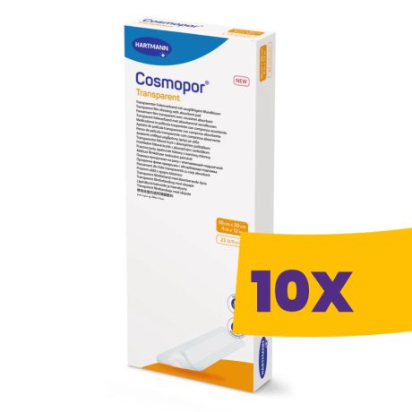 Hartmann Cosmopor transparent steril filmkötszer sebpárnával 10x30cm 25db (Karton - 10 csomag)