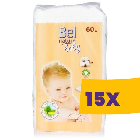 Hartmann Bel Nature Baby száraz törlőkendő 60db (Karton - 15 csomag)