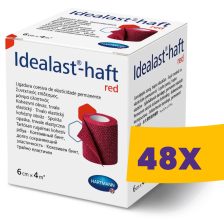   Hartmann Idealast-haft öntapadó piros kompressziós pólya 6cm x 4m (Karton - 48 db)