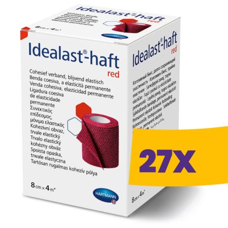 Hartmann Idealast-haft piros kompressziós pólya 8cmx4m 1db (Karton - 27 db)