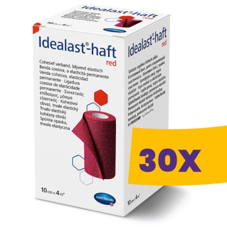 Hartmann Idealast-haft piros kompressziós pólya 10cmx4m1db (Karton - 30 db)