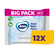   Zewa Sensitive nedves toalettpapír zárható 80db (Karton - 12 csomag)