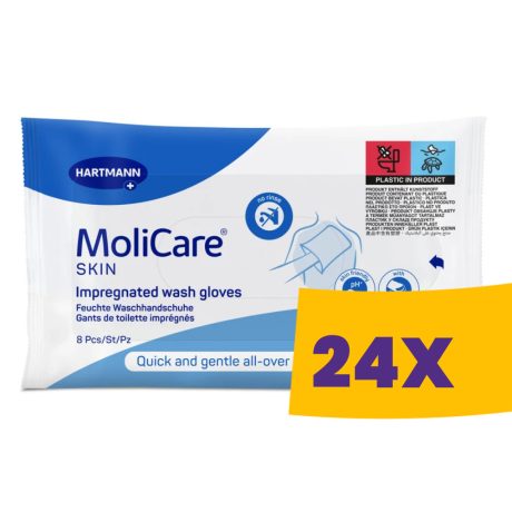 Hartmann MoliCare Skin nedves mosdatókesztyű 8db (Karton - 24 csomag)