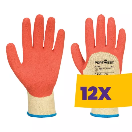 Portwest A105 Grip Xtra kesztyű narancs (Karton - 12 pár)