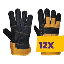   Portwest A200 Bútorbőr kesztyű sárga XL (Karton - 12 pár)