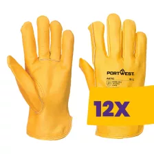   Portwest A270 Klasszikus sofőrkesztyű barna (Karton - 12 pár)