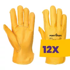  Portwest A271 Bélelt sofőrkesztyű barna (Karton - 12 pár)