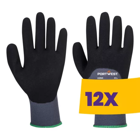 Portwest A352 DermiFlex Ultra védőkesztyű szürke (Karton - 12 pár)