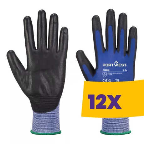 Portwest A360 Senti-Flex védőkesztyű kék (Karton - 12 pár)