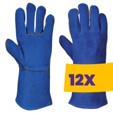   Portwest A510 Hegesztő hosszú szárú kesztyű kék (Karton - 12 pár)