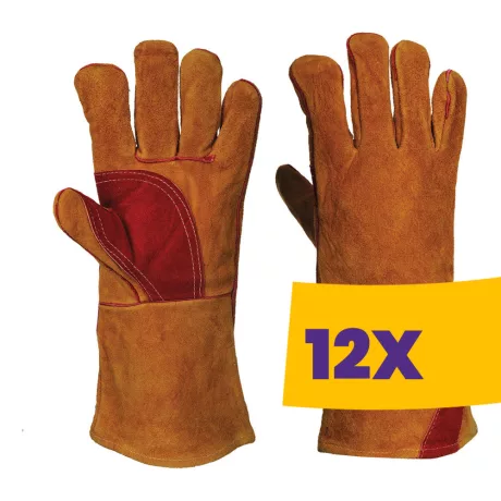 Portwest A530 Megerősített hegesztőkesztyű barna (Karton - 12 pár)