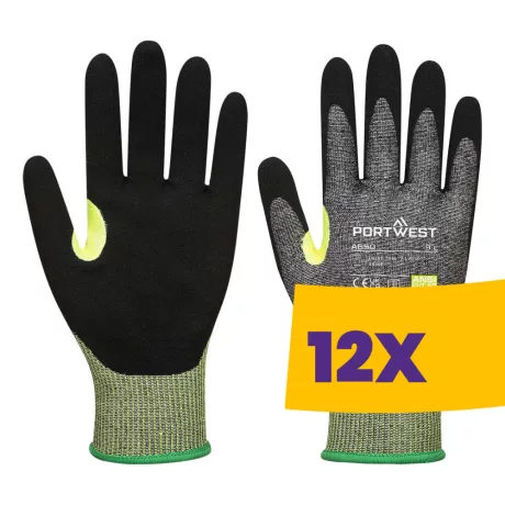Portwest A650 VHR15 Nitrile Foam kesztyű szürke (Karton - 12 pár)