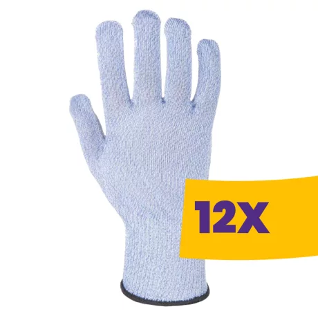 Portwest A655 Vágásbiztos élelmiszeripari kesztyű, Cut 5 kék (Karton - 12 db)