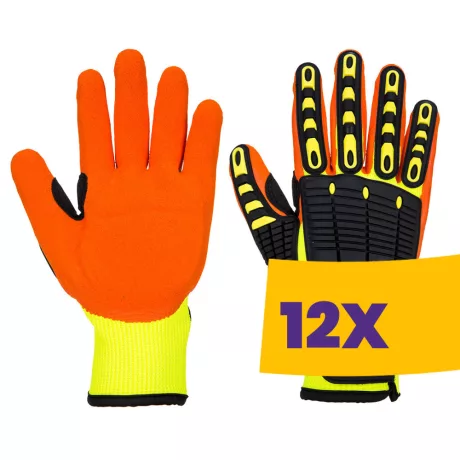 Portwest A721 Anti Impact védőkesztyű sárga (Karton - 12 pár)