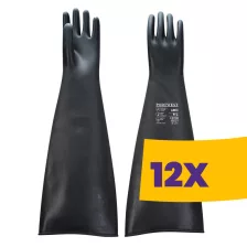   Portwest A803 Erős Latex kesztyű 600mm fekete (Karton - 12 pár)