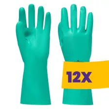   Portwest A812 Nitrosafe Plus vegyszerálló kesztyű zöld (Karton - 12 pár)